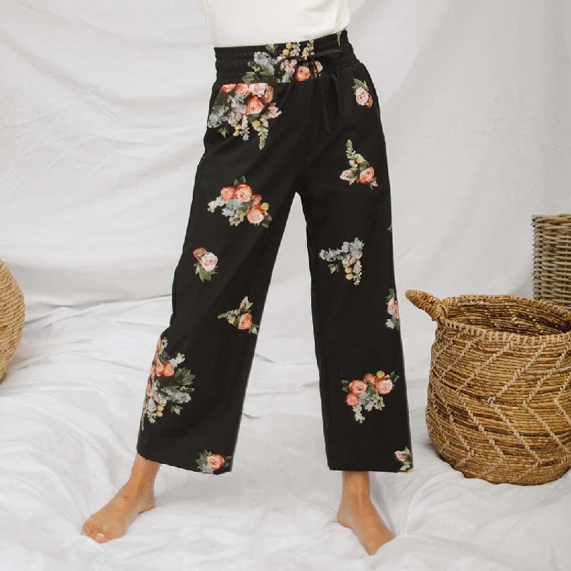Exclusive clothing deals for  customers – Shop today!  Audrey Wide Leg Pants, Rose Black
