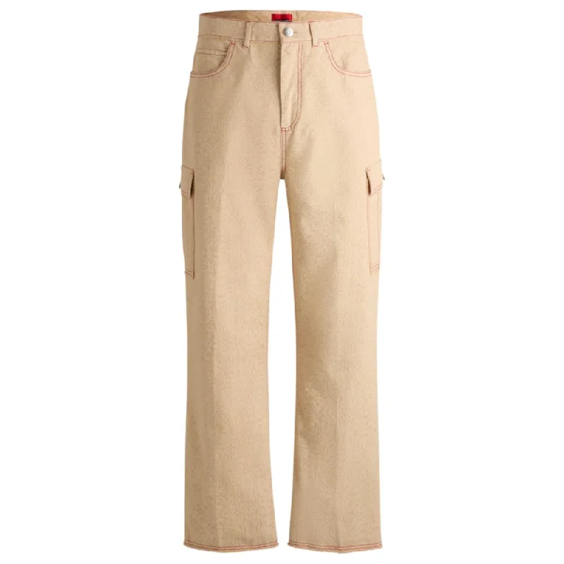 Shop stylish, comfortable men’s clothing at discounted prices. HUGO x Les Benjamins relaxed-fit trousers in printed cotton canvas Shop stylish, comfortable men’s clothing at discounted prices. HUGO x Les Benjamins relaxed-fit trousers in printed cotton canvas