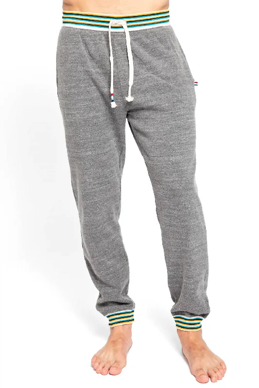Upgrade your wardrobe with stylish men's apparel – now on sale!  Men's Marigold Stripe Jogger In Heather Grey