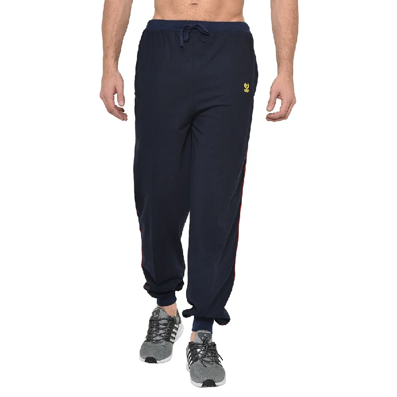 Shop affordable clothing for less – Big discounts online now.  Vimal Jonney Dark Blue Cotton Trackpant For Men's