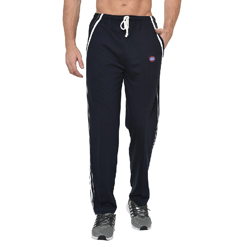 Exclusive offers on the latest clothing styles for men .  Vimal Jonney Dark Blue Cotton Trackpant For Men's
