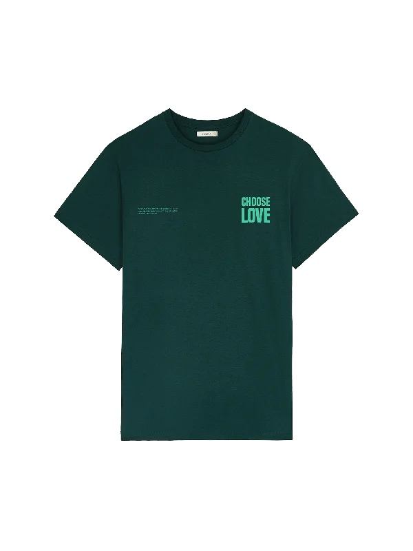 Mens Choose Love Midweight T-Shirt—foliage green