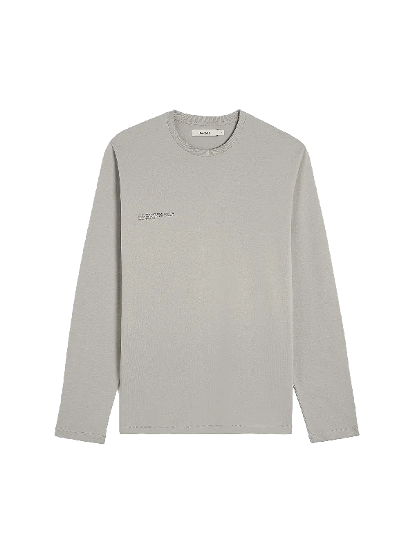 Mens Cotton Long Sleeve T-shirt with C-FIBER™—stone