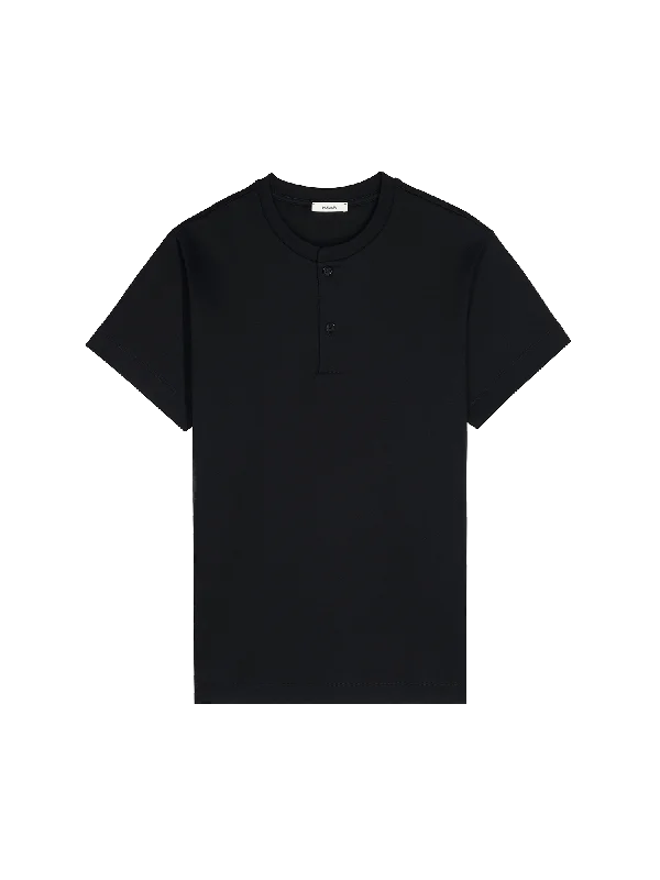 Mens DNA Henley T-Shirt—black