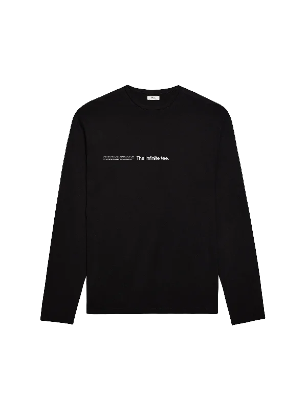 Mens PANGAIA LAB Infinited Fiber Long Sleeve T-shirt—black