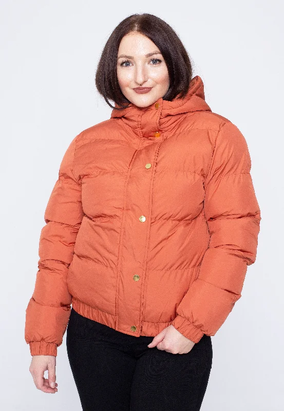 Urban Classics - Ladies Hooded Puffer Red Earth - Jacket