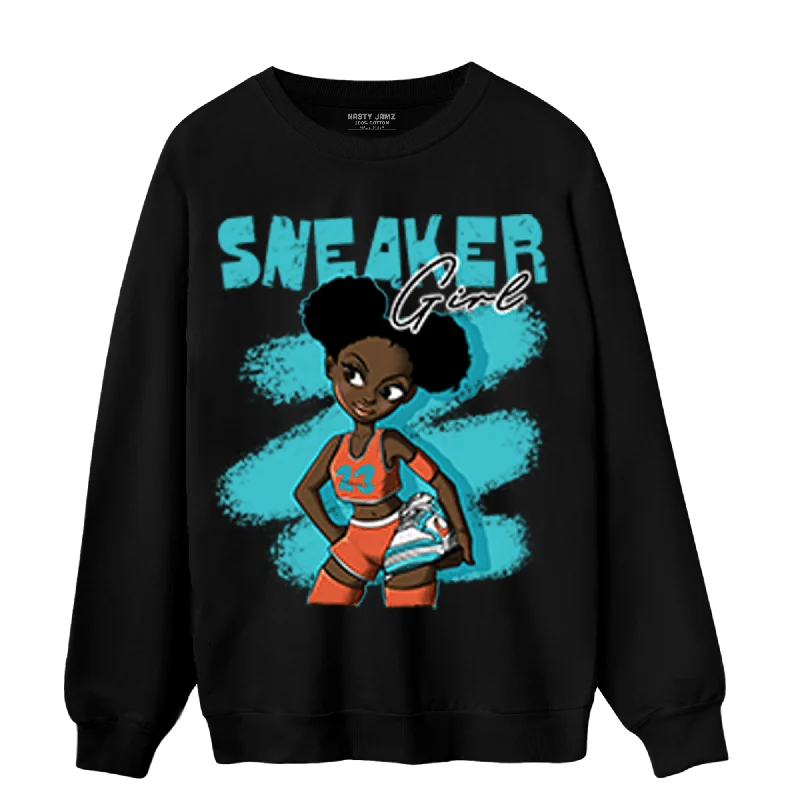 NastyJamz Dunk Low Dolphins Sweatshirt Match Black Sneaker Girl