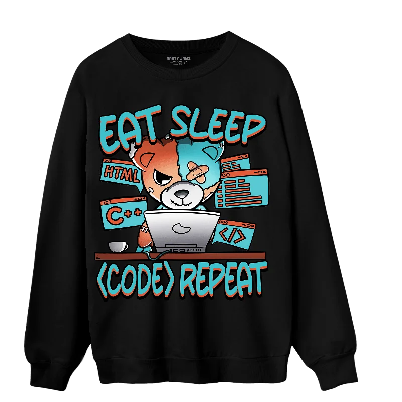 NastyJamz Dunk Low Dolphins Sweatshirt Match Eat Sleep Code BER