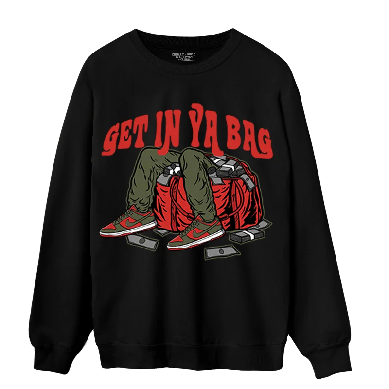 NastyJamz Dunk Low Mystic Red Sweatshirt Match Get In Ya Bag