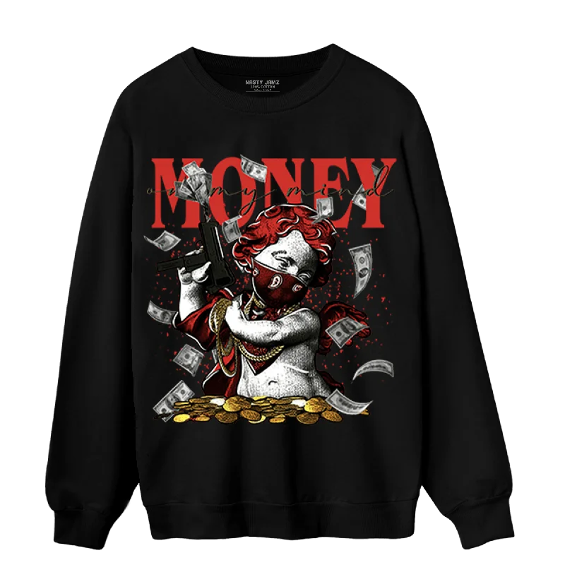 NastyJamz Dunk Low Mystic Red Sweatshirt Match Money On My Mine Gang