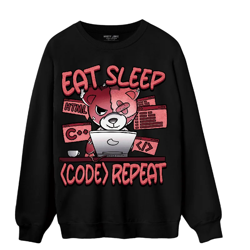 NastyJamz Dunk Low WMNS Valentine Day Sweatshirt Match Eat Sleep Code BER