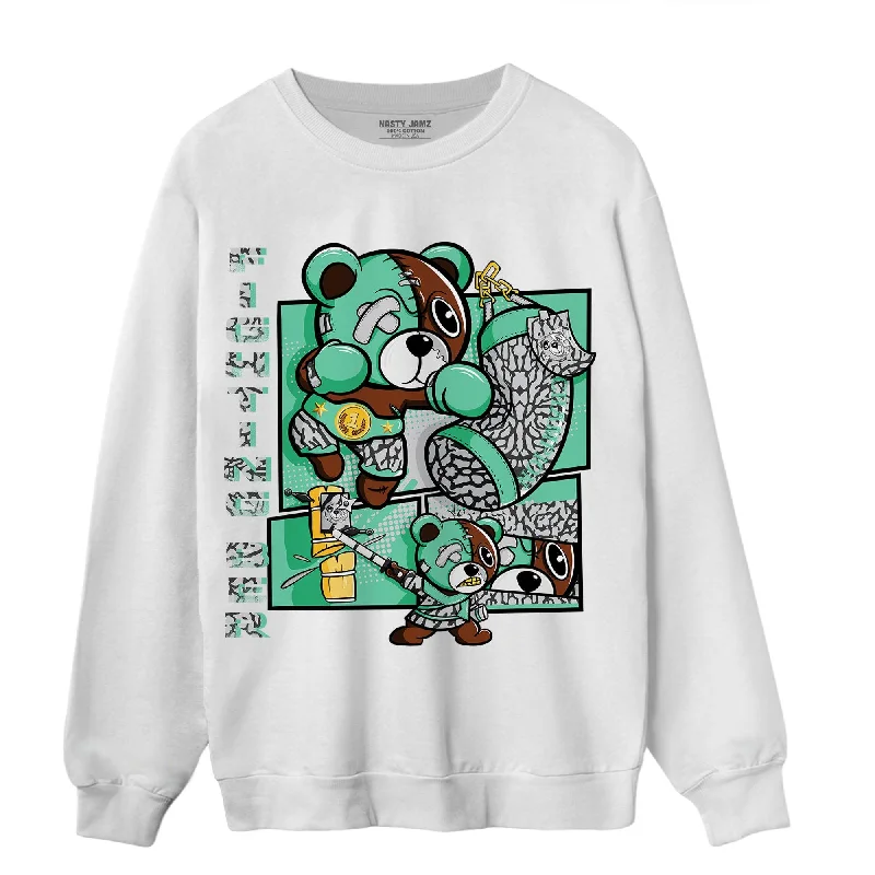 NastyJamz Green Glow 3s Sweatshirt Match BER Fighting Boxing