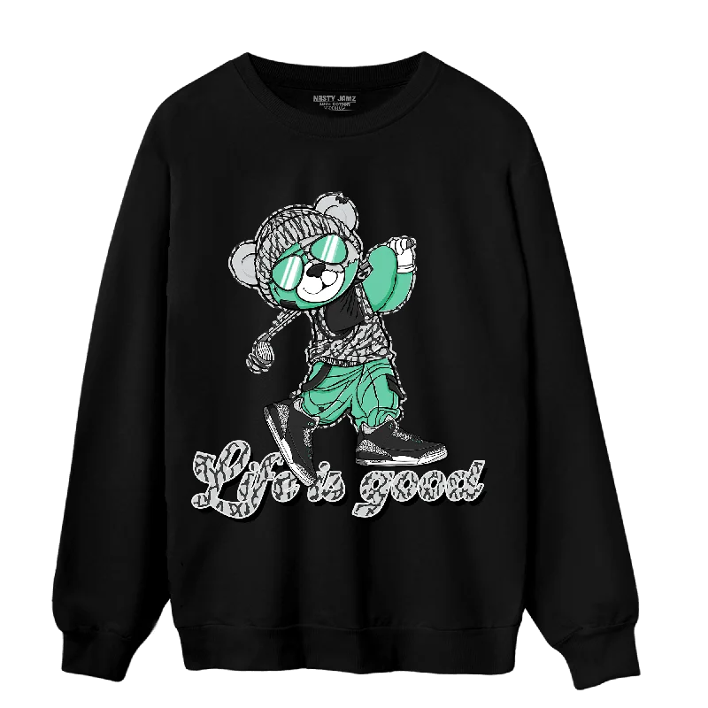 NastyJamz Green Glow 3s Sweatshirt Match BER Like Golf