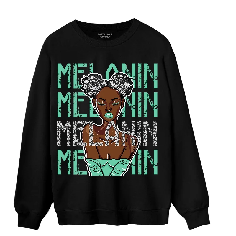 NastyJamz Green Glow 3s Sweatshirt Match Melanin Girl