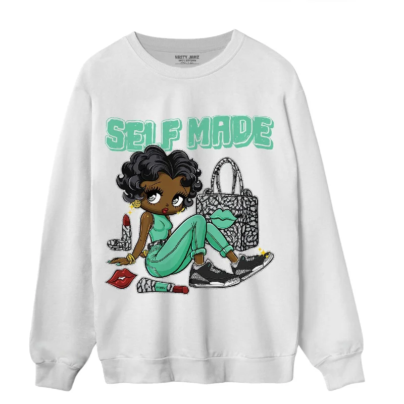 NastyJamz Green Glow 3s Sweatshirt Match Sneaker Girl Selfmade