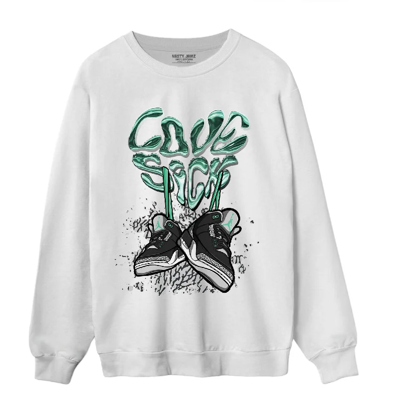 NastyJamz Green Glow 3s Sweatshirt Match Sneaker Love Sick