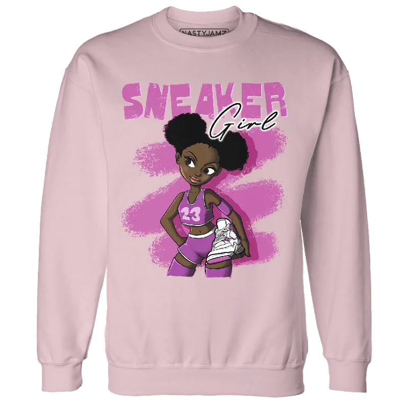 NastyJamz GS Hyper Violet 4s Sweatshirt Match Black Sneaker Girl