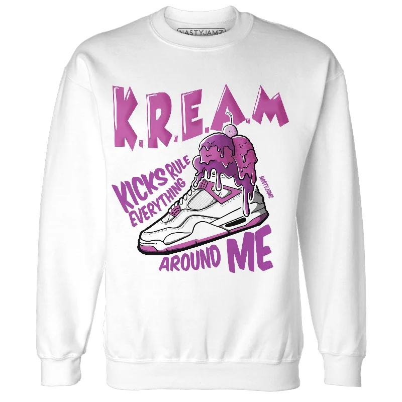 NastyJamz GS Hyper Violet 4s Sweatshirt Match Kream Sneaker