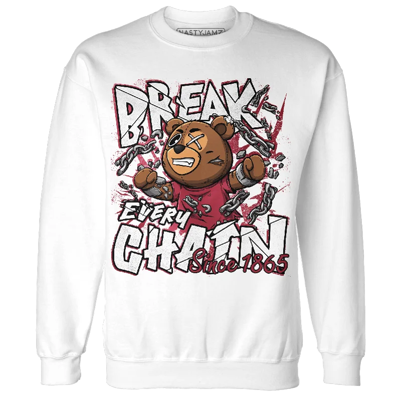 NastyJamz High 85 Metallic Burgundy 1s Sweatshirt Match BER Break Chain