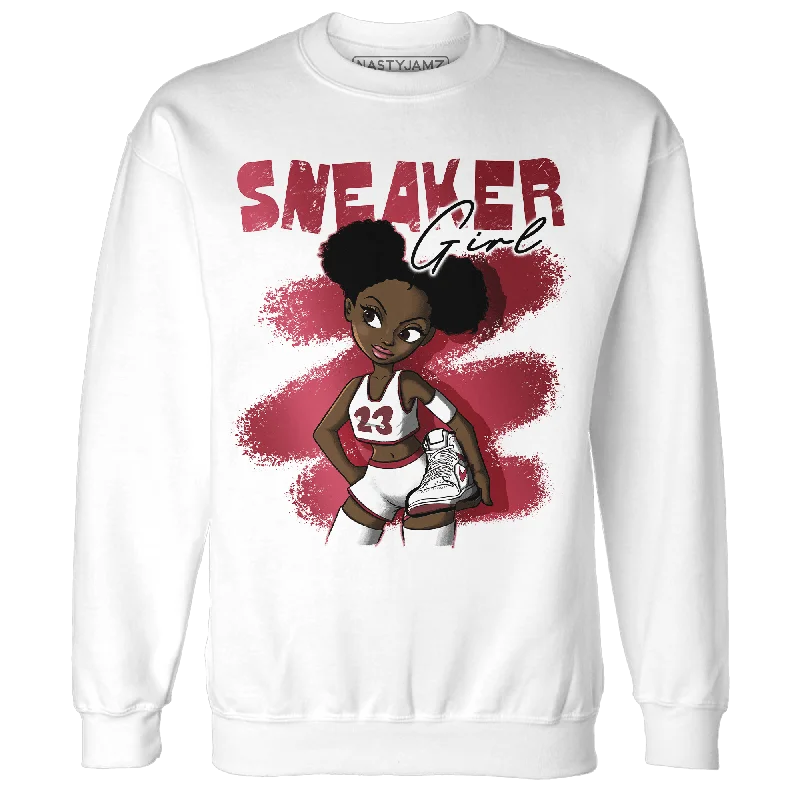 NastyJamz High 85 Metallic Burgundy 1s Sweatshirt Match Black Sneaker Girl