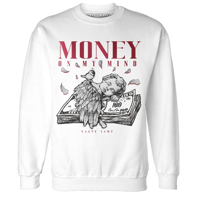 NastyJamz High 85 Metallic Burgundy 1s Sweatshirt Match Money On My Mind Angel