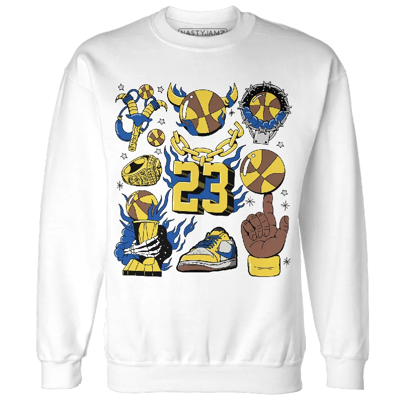 NastyJamz Low OG Canary TVSC 1s Sweatshirt Match Neclaces Number 23