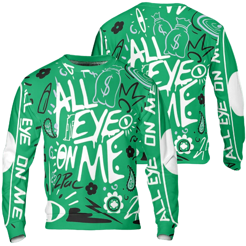 NastyJamz Lucky Green 5s Sweatshirt Match All Eye On Me 3D All-Over Print Doodle Eye