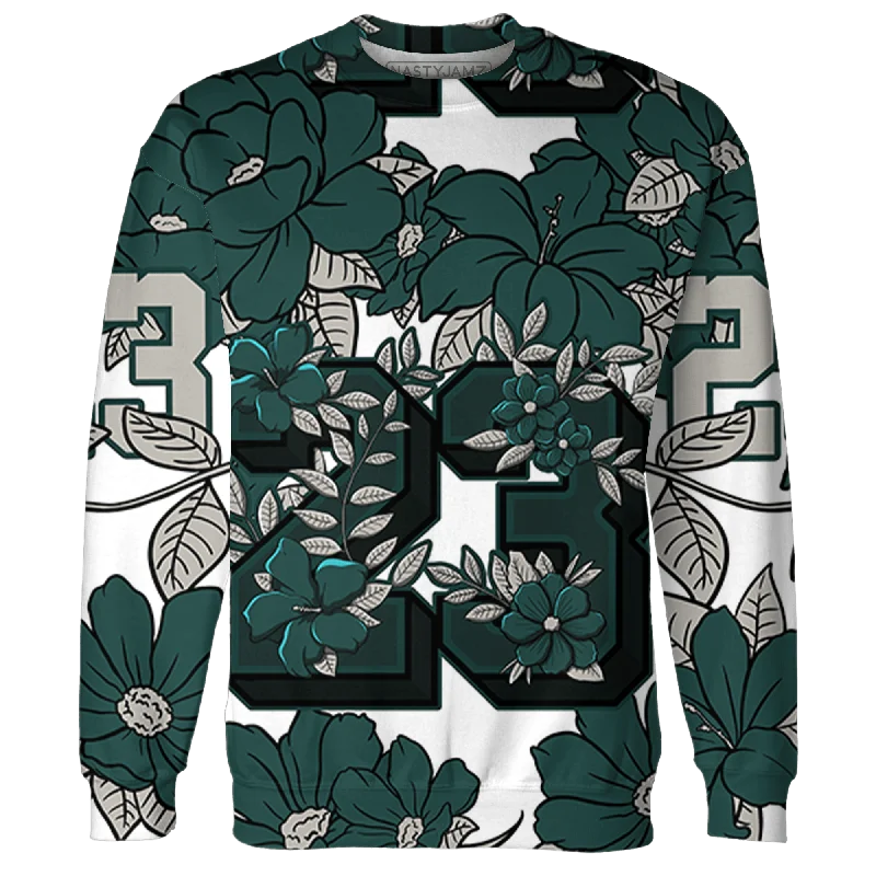 NastyJamz Oxidized Green 4s Hoodie Match 23 Floral 3D All-Over Print