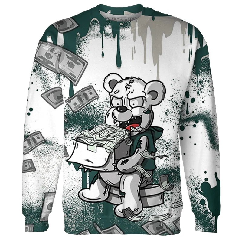 NastyJamz Oxidized Green 4s Sweatshirt Match Cash Money 3D All-Over Print Splash Paint