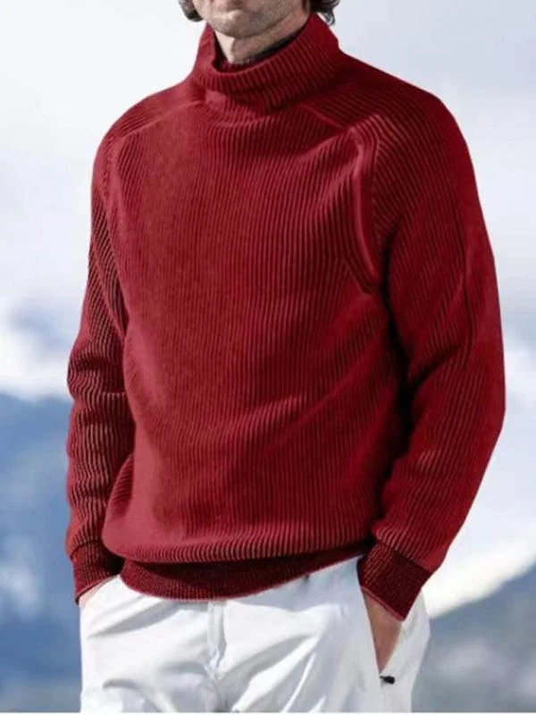 Knitted Men Turtleneck Sweater