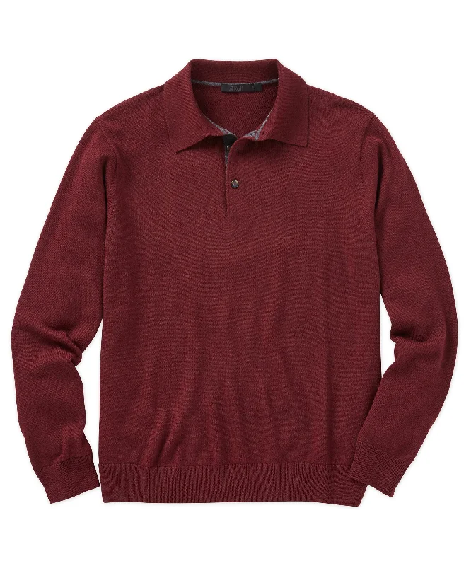 Seasonal sale  Raffi Merino Wool Polo Sweater