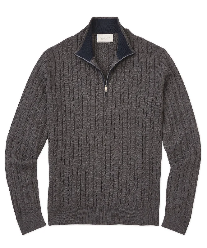 Quarter-Zip Cable Sweater