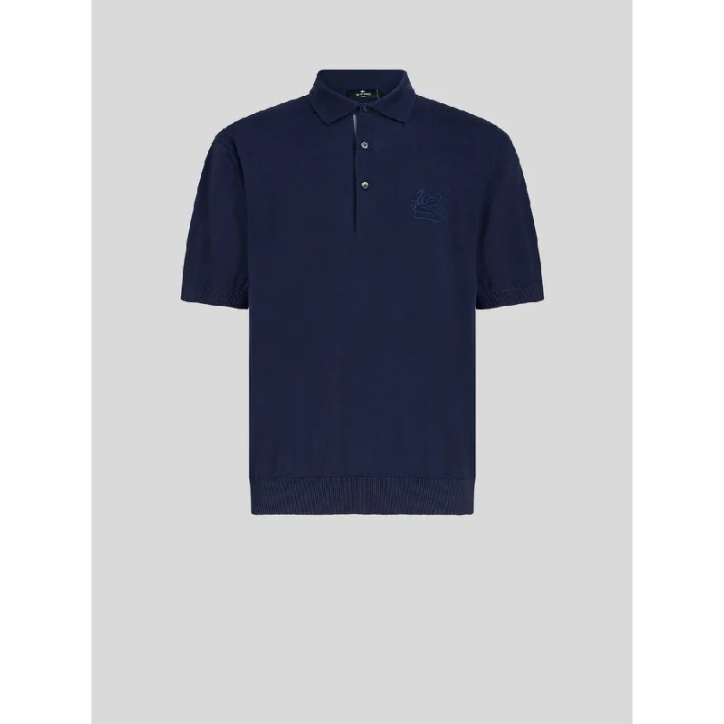 CASHMERE AND COTTON POLO SHIRT WITH LOGO