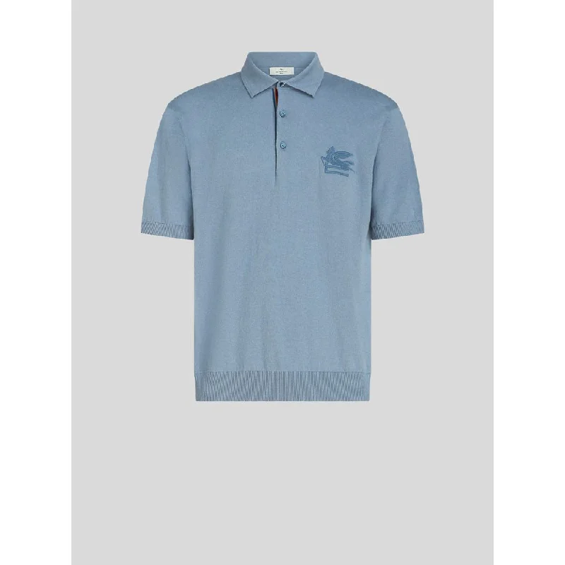 CASHMERE AND COTTON POLO SHIRT WITH LOGO