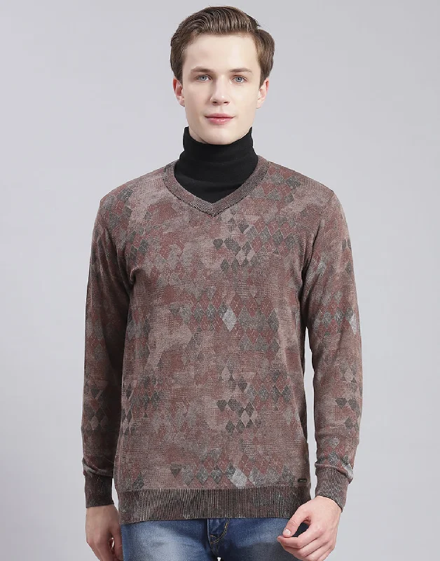 Best deals fashion – Don’t miss the latest clothing discounts. Men Brown Self Design V Neck Full Sleeve Sweater Best deals fashion – Don’t miss the latest clothing discounts. Men Brown Self Design V Neck Full Sleeve Sweater