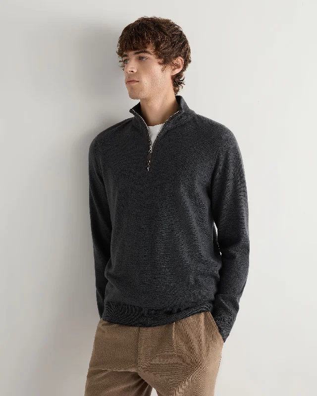Men’s fashion sale – new deals added every day! Men's Carnaby Half Zip Cashmere Sweater Anthracite Grey Men’s fashion sale – new deals added every day! Men's Carnaby Half Zip Cashmere Sweater Anthracite Grey