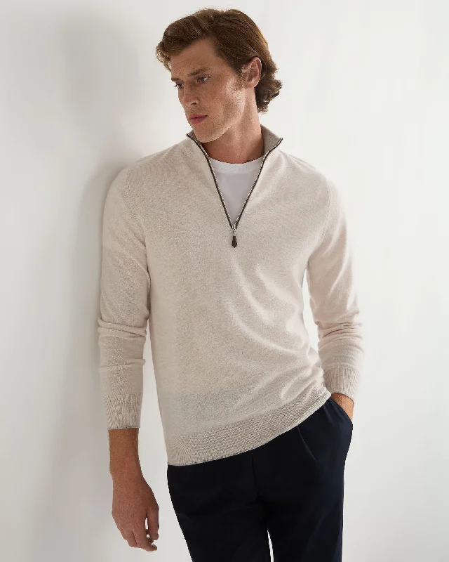 Upgrade your wardrobe with stylish clothing at discounted prices. Men's Carnaby Half Zip Cashmere Sweater Frost White Upgrade your wardrobe with stylish clothing at discounted prices. Men's Carnaby Half Zip Cashmere Sweater Frost White