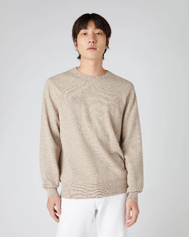 Shop trendy clothing for every season – Special promotion today. Men's Oxford Round Neck Cashmere Sweater Oatmeal Brown Shop trendy clothing for every season – Special promotion today. Men's Oxford Round Neck Cashmere Sweater Oatmeal Brown