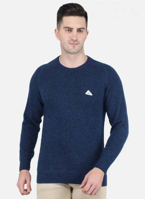 Buy more, save more –  Men Blue Solid Pullover