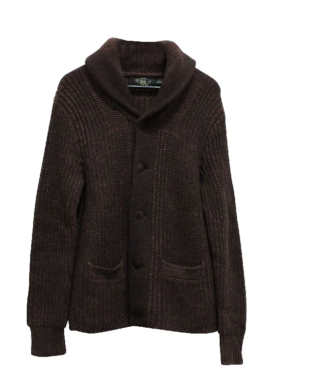 Get ready for your next season with amazing savings on all clothing. Ralph Lauren Shawl Collar Cardigan in Brown Merino Wool Get ready for your next season with amazing savings on all clothing. Ralph Lauren Shawl Collar Cardigan in Brown Merino Wool