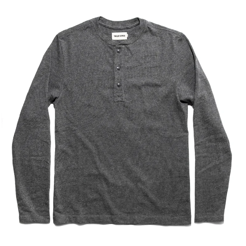 The Heavy Bag Henley in Heather Grey