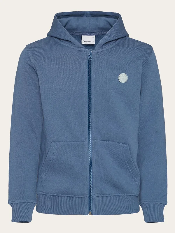 Big discounts – don’t miss out!  Badge zip hood sweat - Moonlight Blue