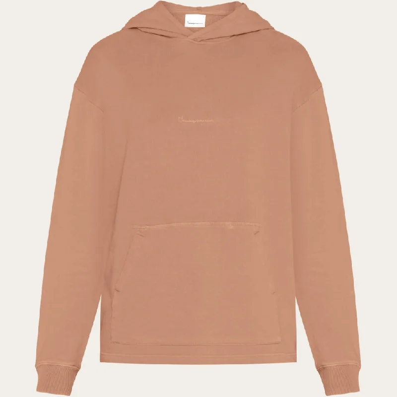 Seasonal clearance – Save on all clothing essentials this weekend. Loose fit hood sweat with logo chest print - GOTS/Vegan - Chocolate Malt Seasonal clearance – Save on all clothing essentials this weekend. Loose fit hood sweat with logo chest print - GOTS/Vegan - Chocolate Malt