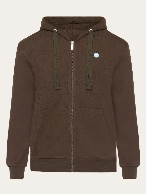 Flash sale: Save big on men's clothing this weekend! Zip hood kangaroo badge sweat - Demitasse (brown) Flash sale: Save big on men's clothing this weekend! Zip hood kangaroo badge sweat - Demitasse (brown)