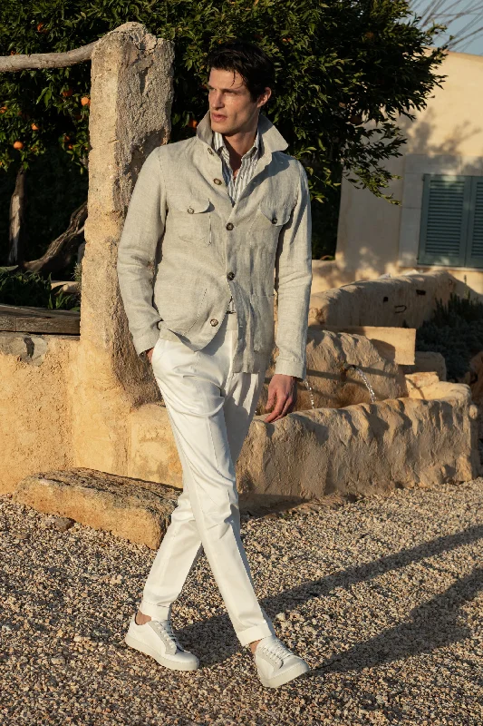 Shop the best fashion at prices you can’t beat. Stone herringbone linen safari jacket – Made in Italy Shop the best fashion at prices you can’t beat. Stone herringbone linen safari jacket – Made in Italy