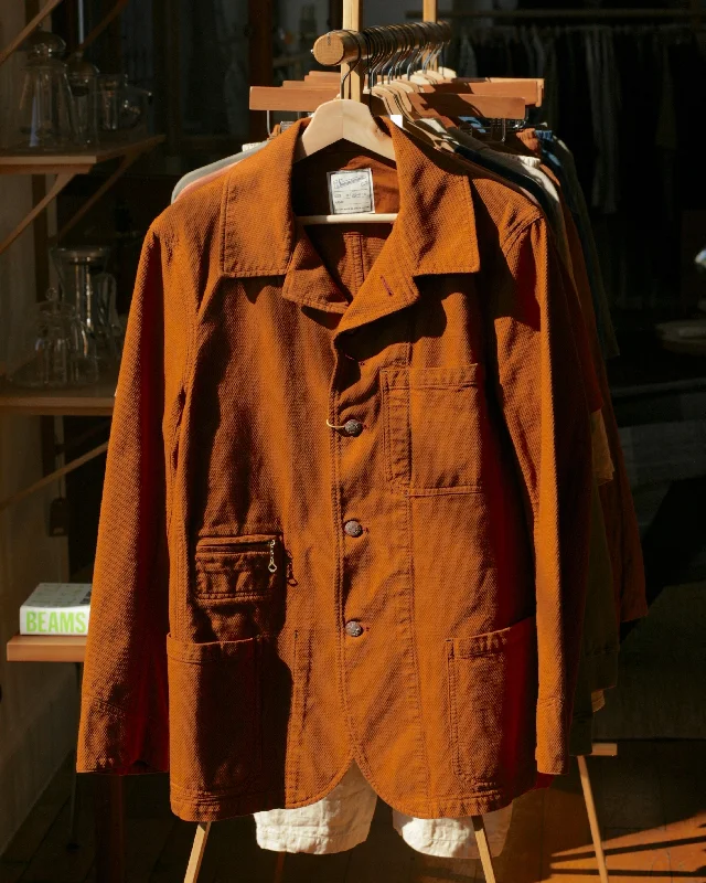 Shop now for affordable fashion – Enjoy free shipping on clothing orders. “Birmingham" Cotton Sashiko Coverall Jacket in Brick Overdye Shop now for affordable fashion – Enjoy free shipping on clothing orders. “Birmingham" Cotton Sashiko Coverall Jacket in Brick Overdye