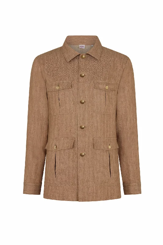 Time to shop! Men’s clothing deals you can’t resist. Bisque Linen Herringbone Safari Jacket Time to shop! Men’s clothing deals you can’t resist. Bisque Linen Herringbone Safari Jacket