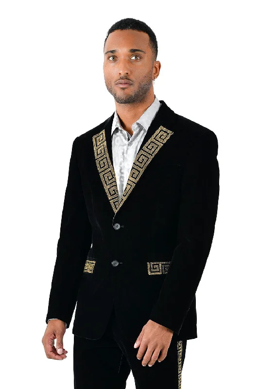 Refresh your wardrobe with the best deals on men's fashion. Barabas BL3067 Blazer Slim Fit Black/Gold Refresh your wardrobe with the best deals on men's fashion. Barabas BL3067 Blazer Slim Fit Black/Gold