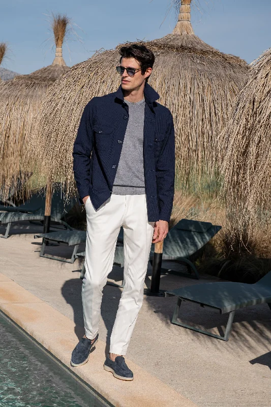 Bundle and save: Shop men’s fashion and enjoy exclusive discounts. Blue Safari Jacket in Loro Piana seersucker – Made in Italy Bundle and save: Shop men’s fashion and enjoy exclusive discounts. Blue Safari Jacket in Loro Piana seersucker – Made in Italy