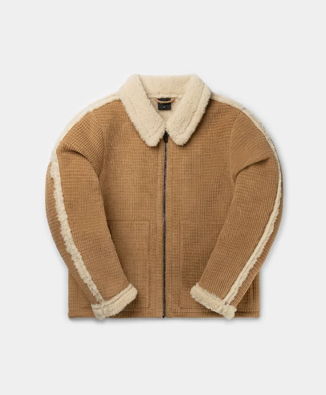 Shop the best clothing sales of the year!  Camel Faux Fur Jacket